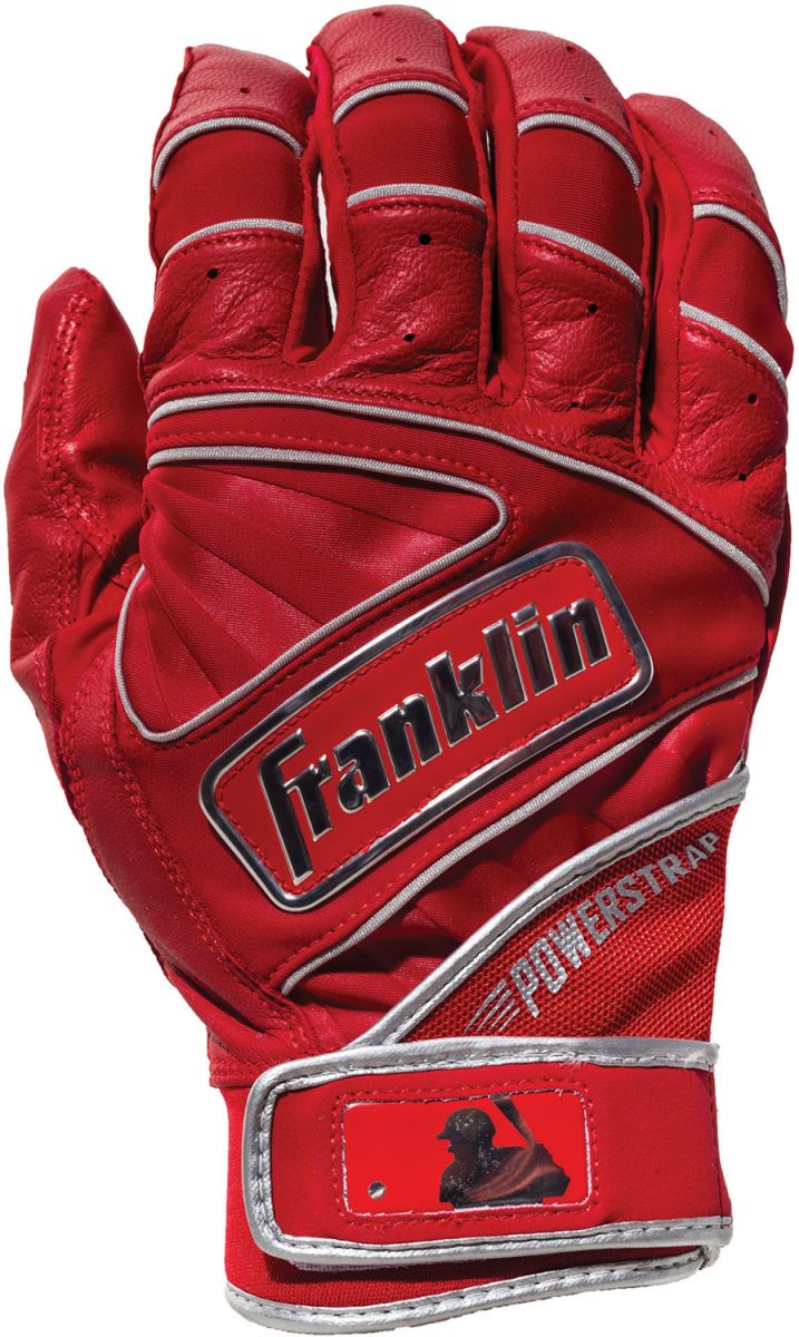 Franklin Adult Powerstrap Chrome Batting Gloves