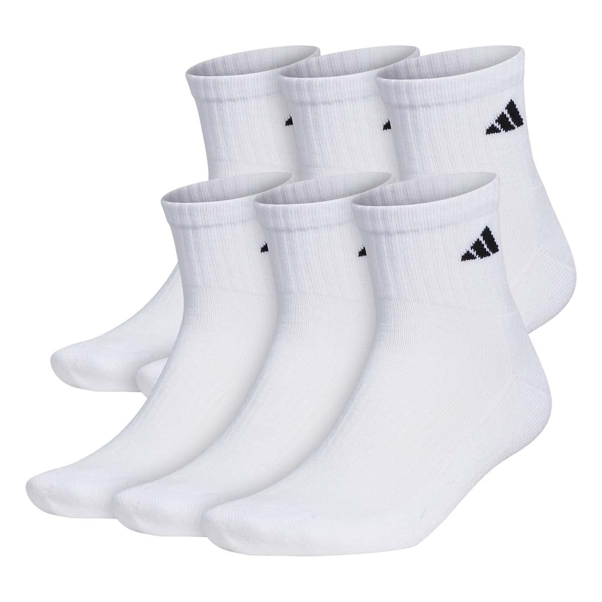 Adidas Athletic Cushioned Quarter Socks 6pk