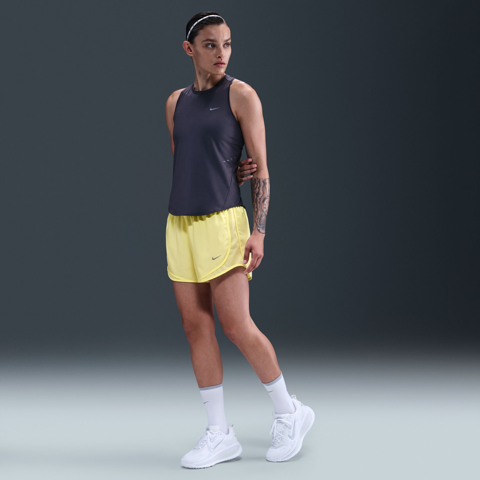 Nike Womens Dri-Fit Mid-Rise 3" Running Shorts