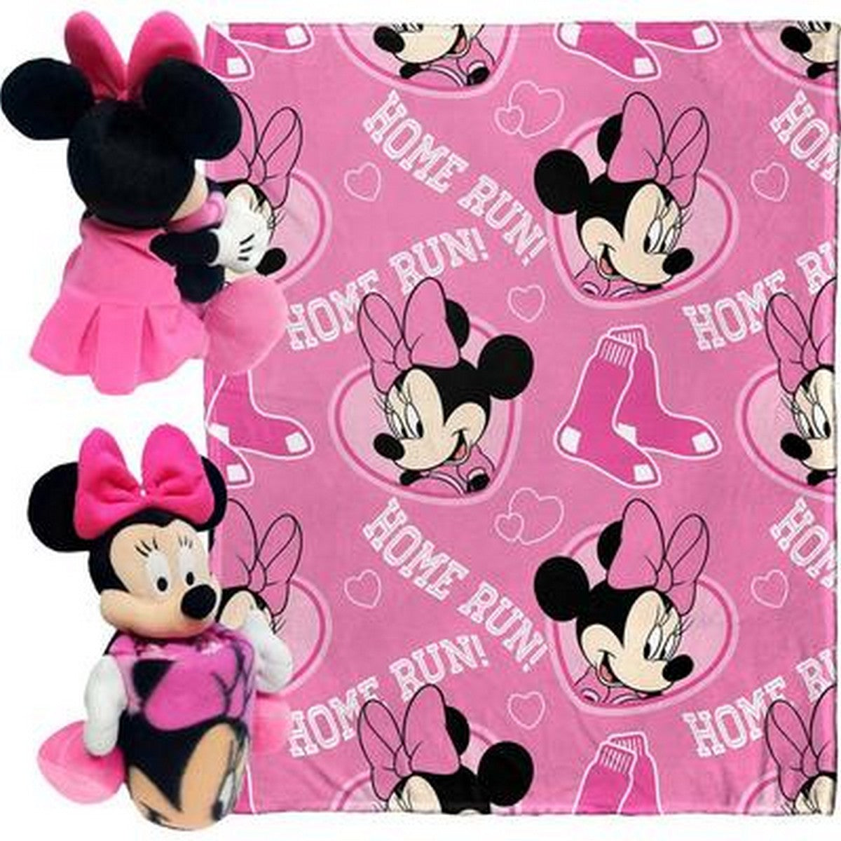 Northwest MLB Pennant Minnie Hugger Pillow & Silk Touch Throw Set