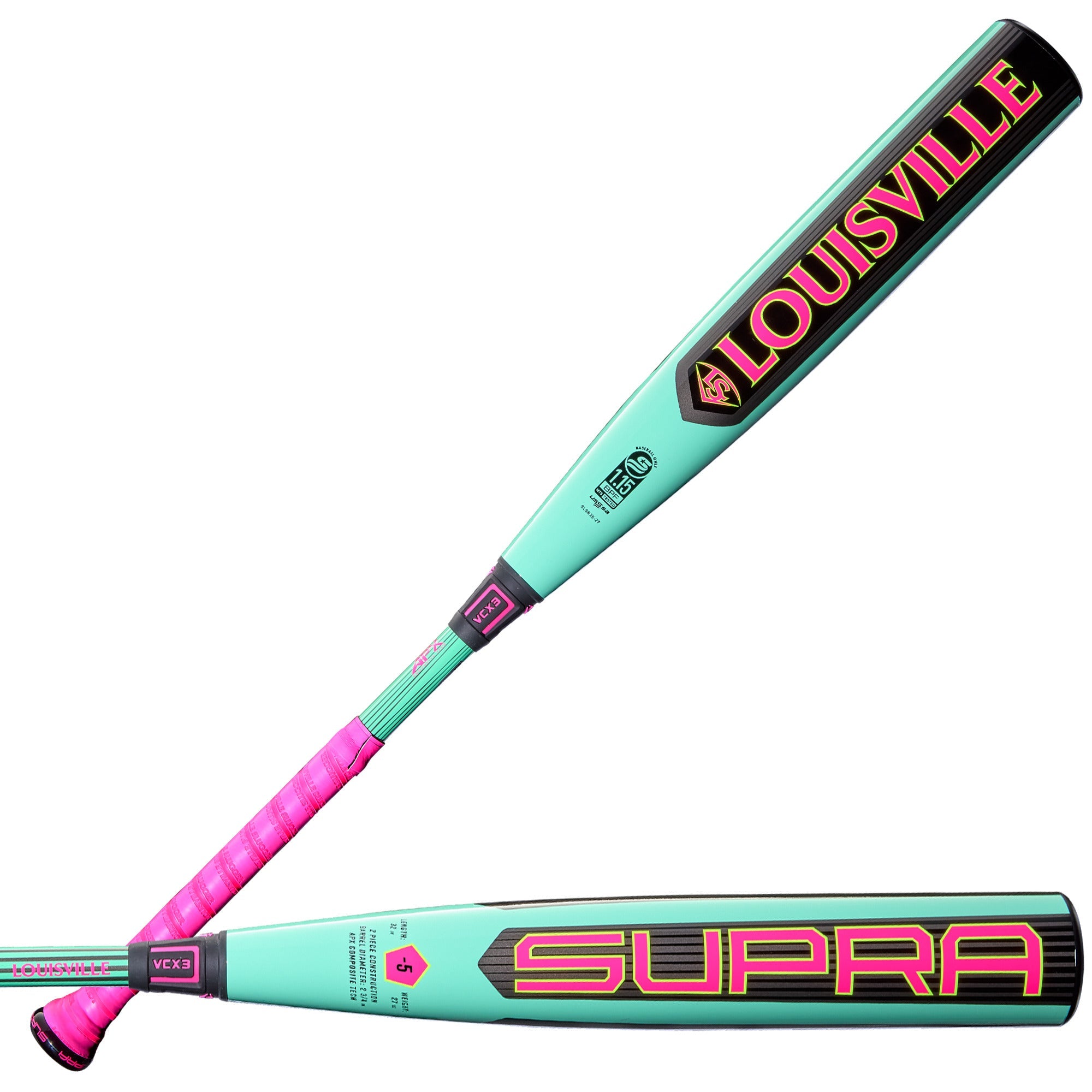 Louisville Slugger 2026 Supra 2-Piece Composite -5 USSSA 2-3/4" Barrel Baseball Bat