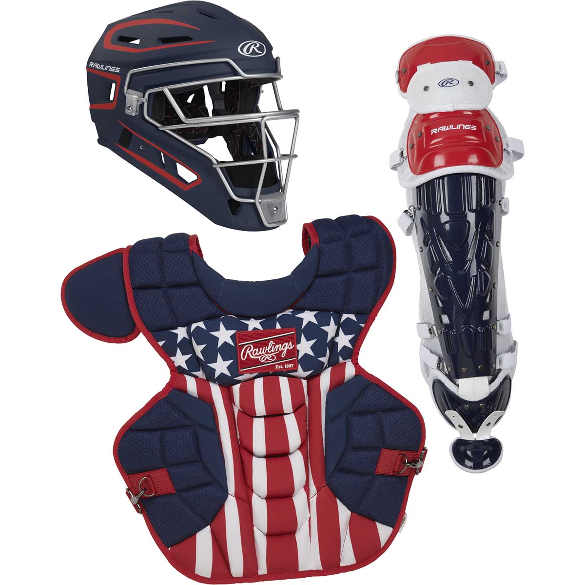 Rawlings Adult Velo 2.0 USA NOCSAE Catcher's Set