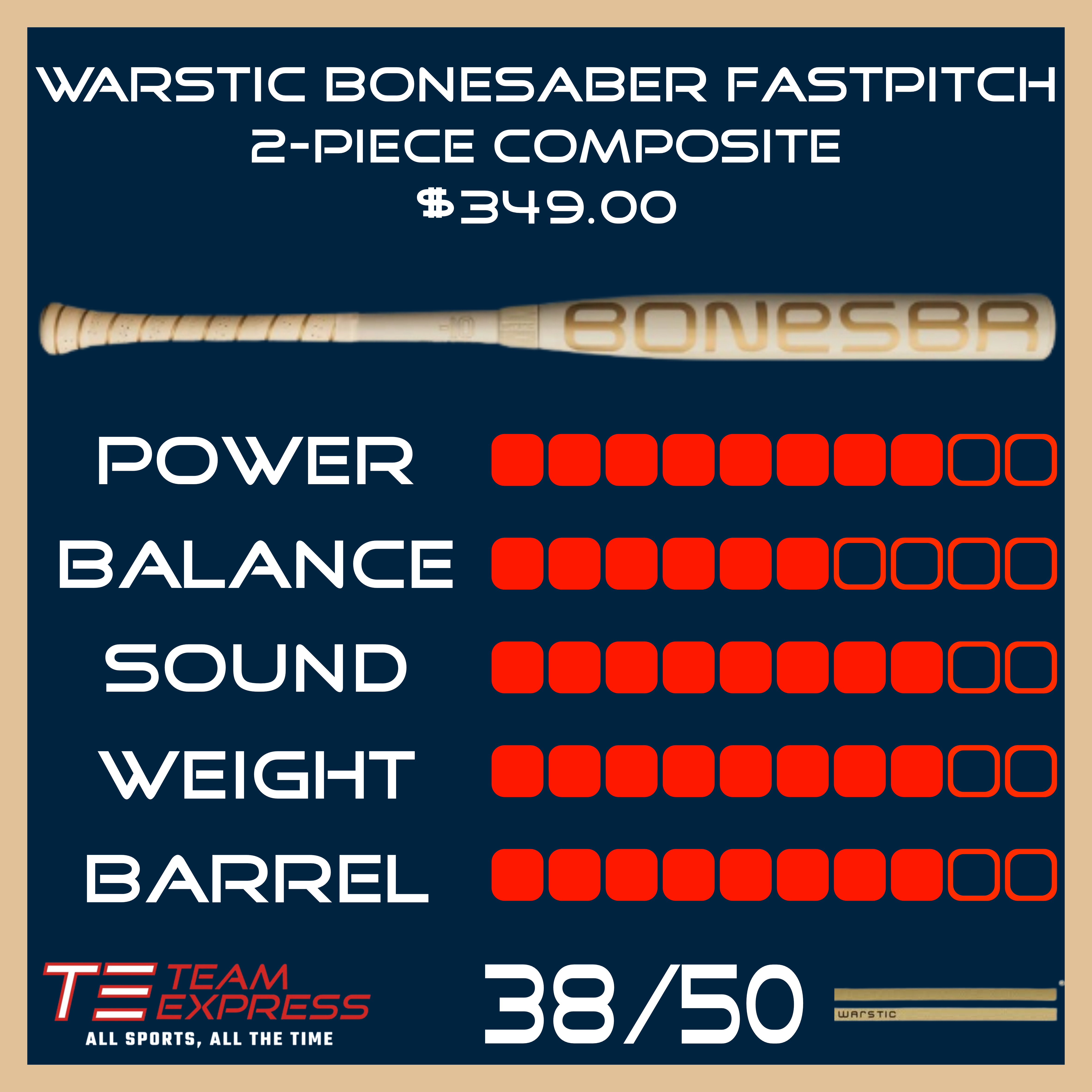 Warstic Bonesasber Fastpitch Bat