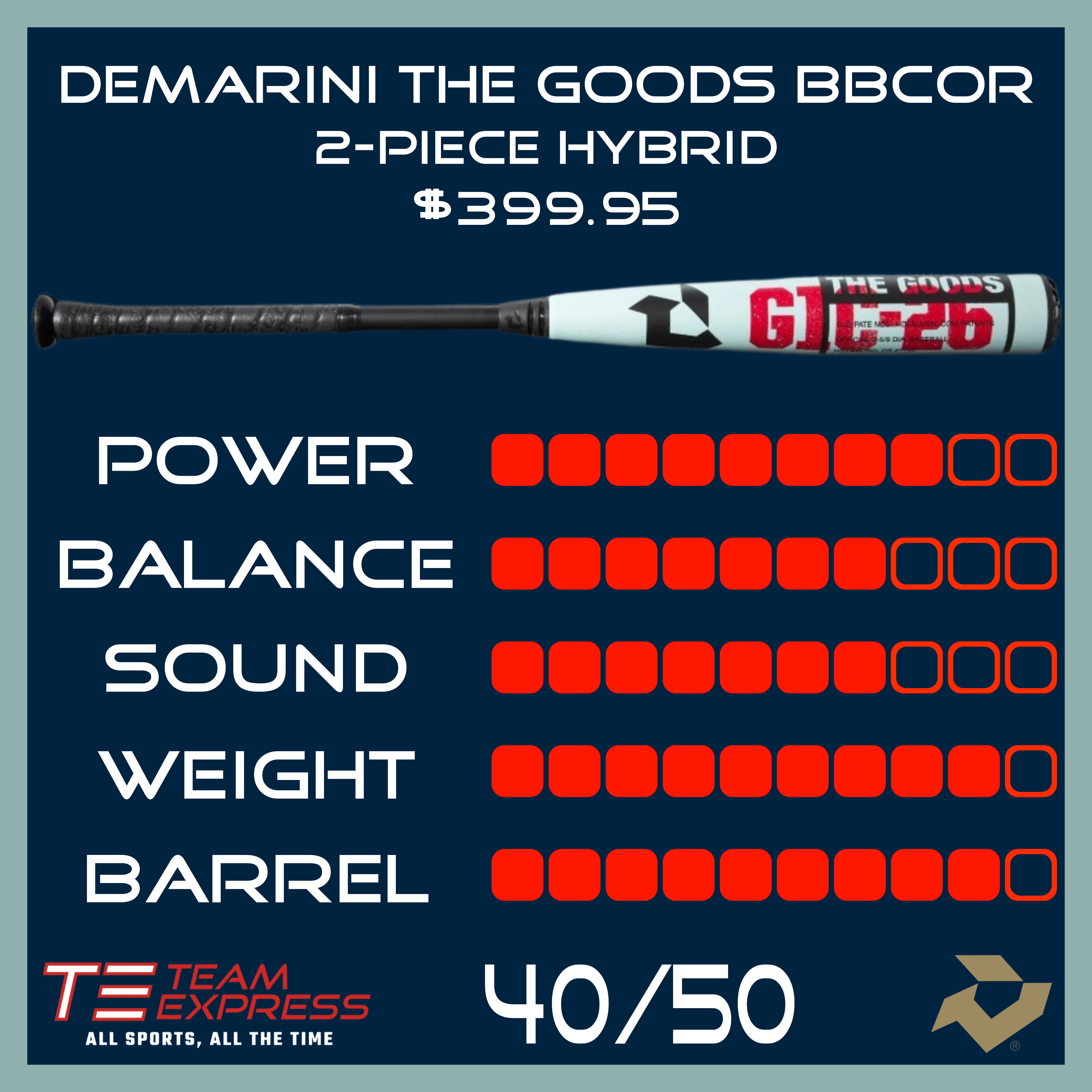 DeMarini 2026 The Goods -3 BBCOR Baseball Bat