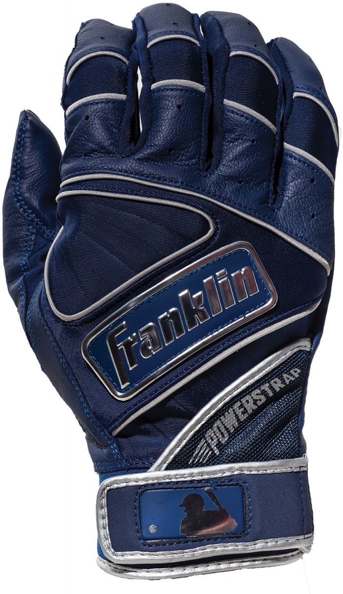 Franklin Adult Powerstrap Chrome Batting Gloves