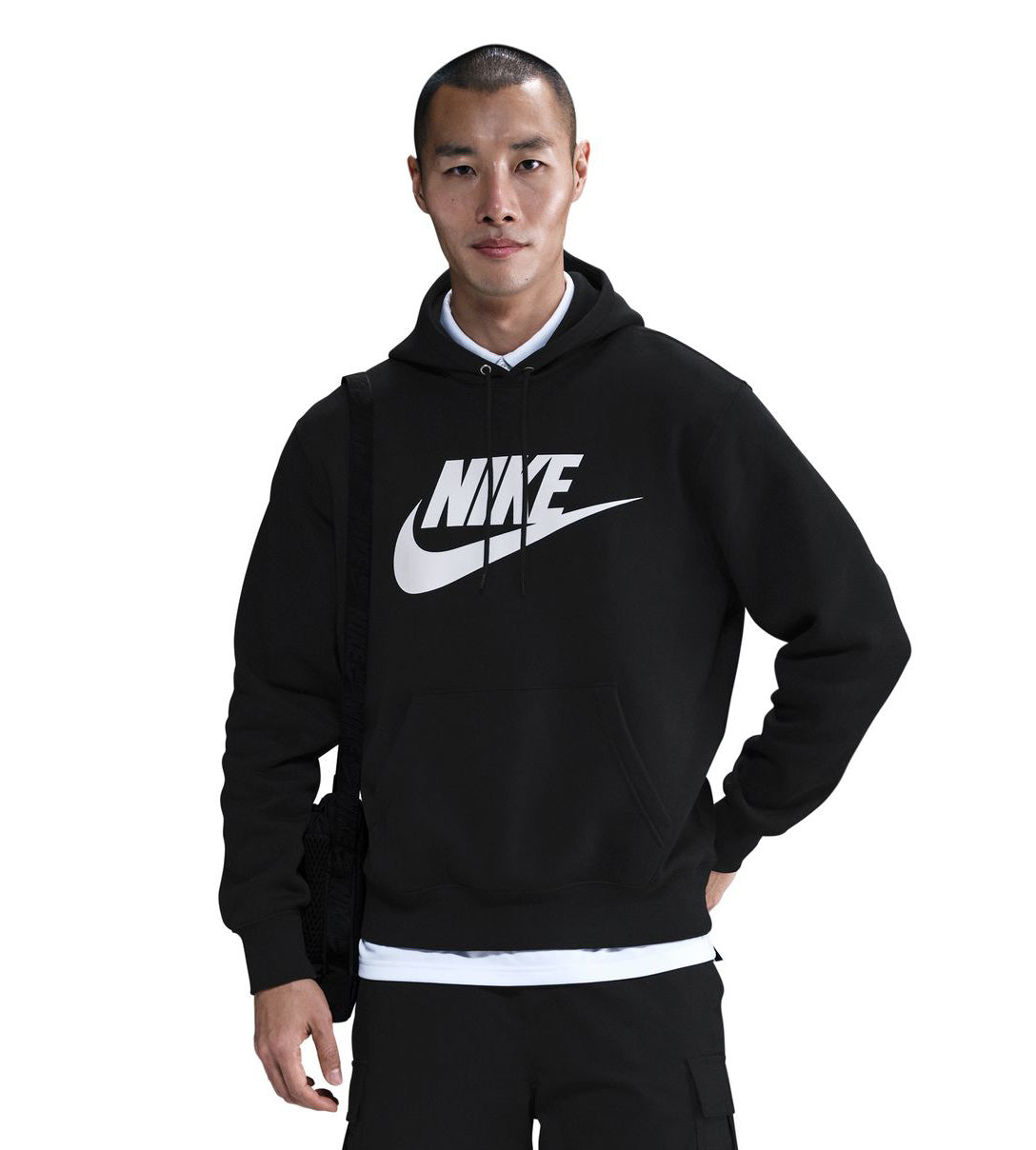nike black and white pullover hoodie