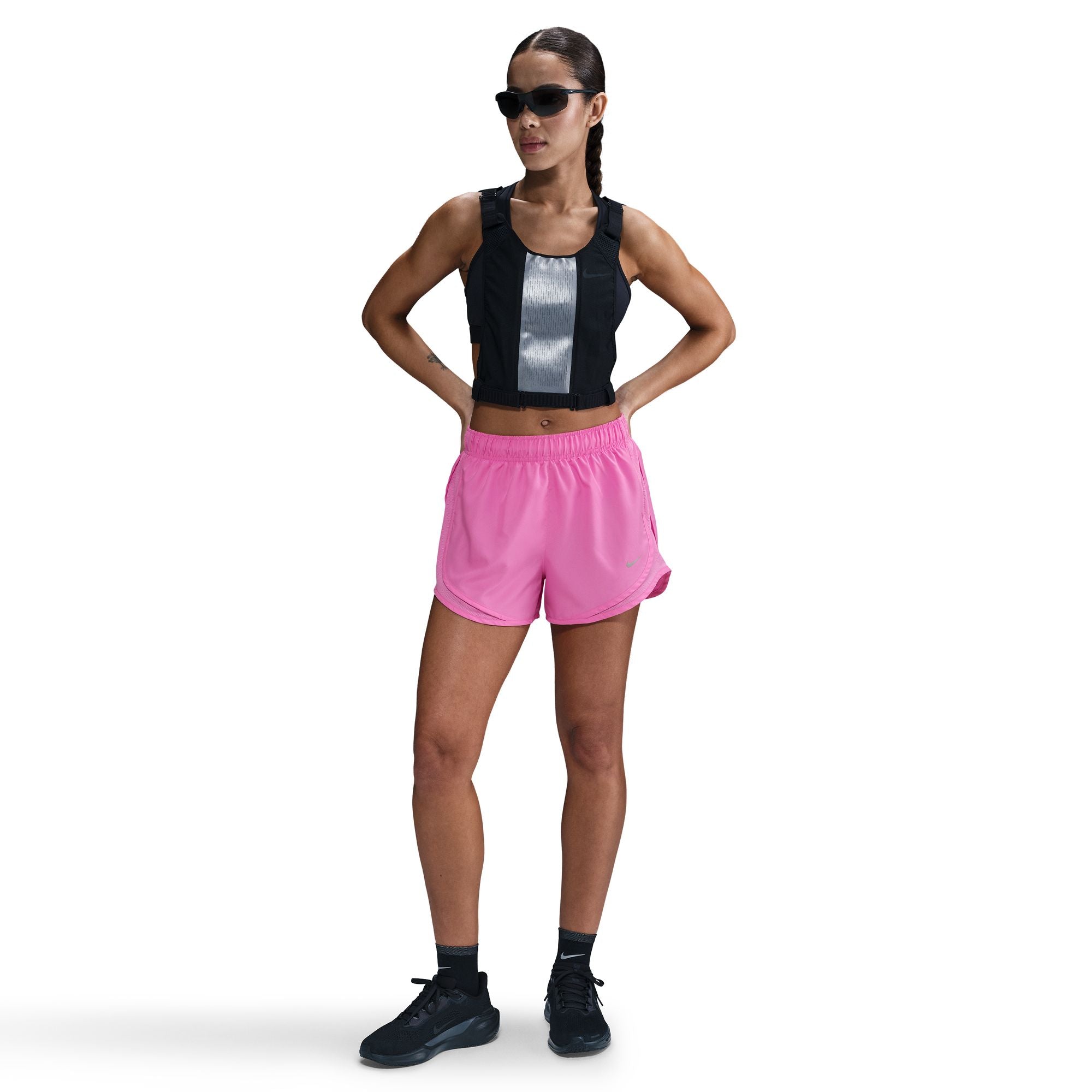 Nike Womens Dri-Fit Mid-Rise 3" Running Shorts
