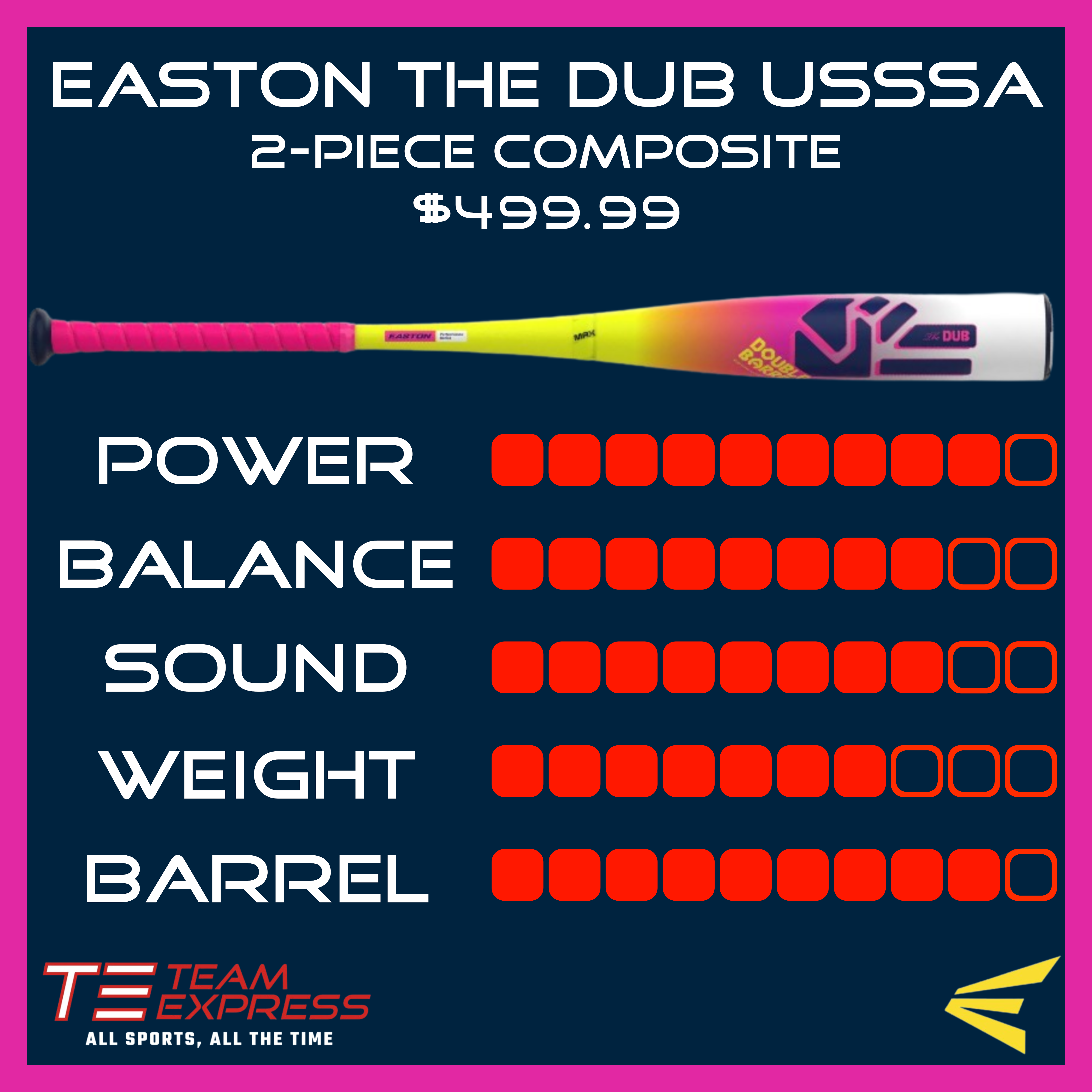 Easton 2026 The Dub USSSA Baseball Bat