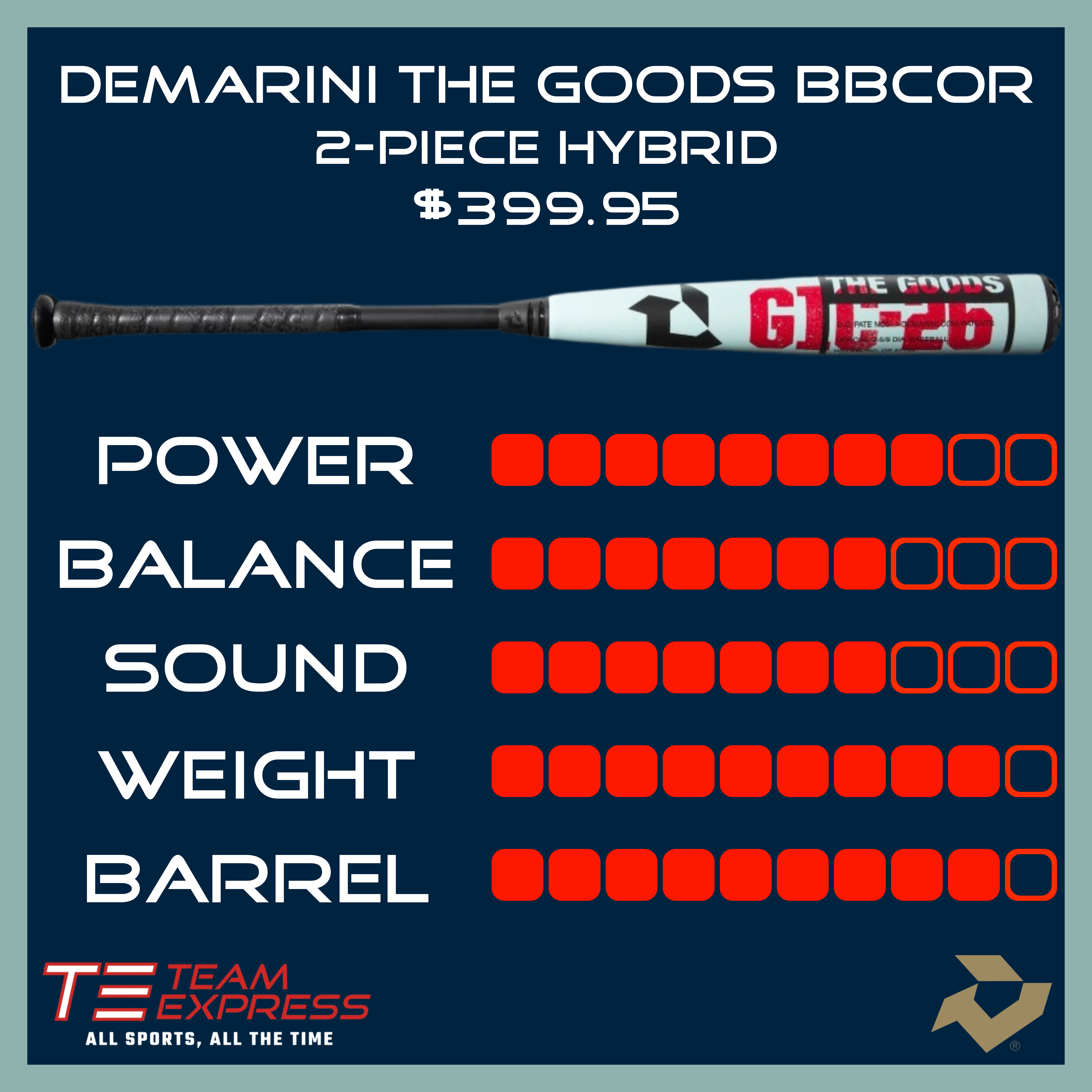 DeMarini 2026 The Goods -3 BBCOR Baseball Bat