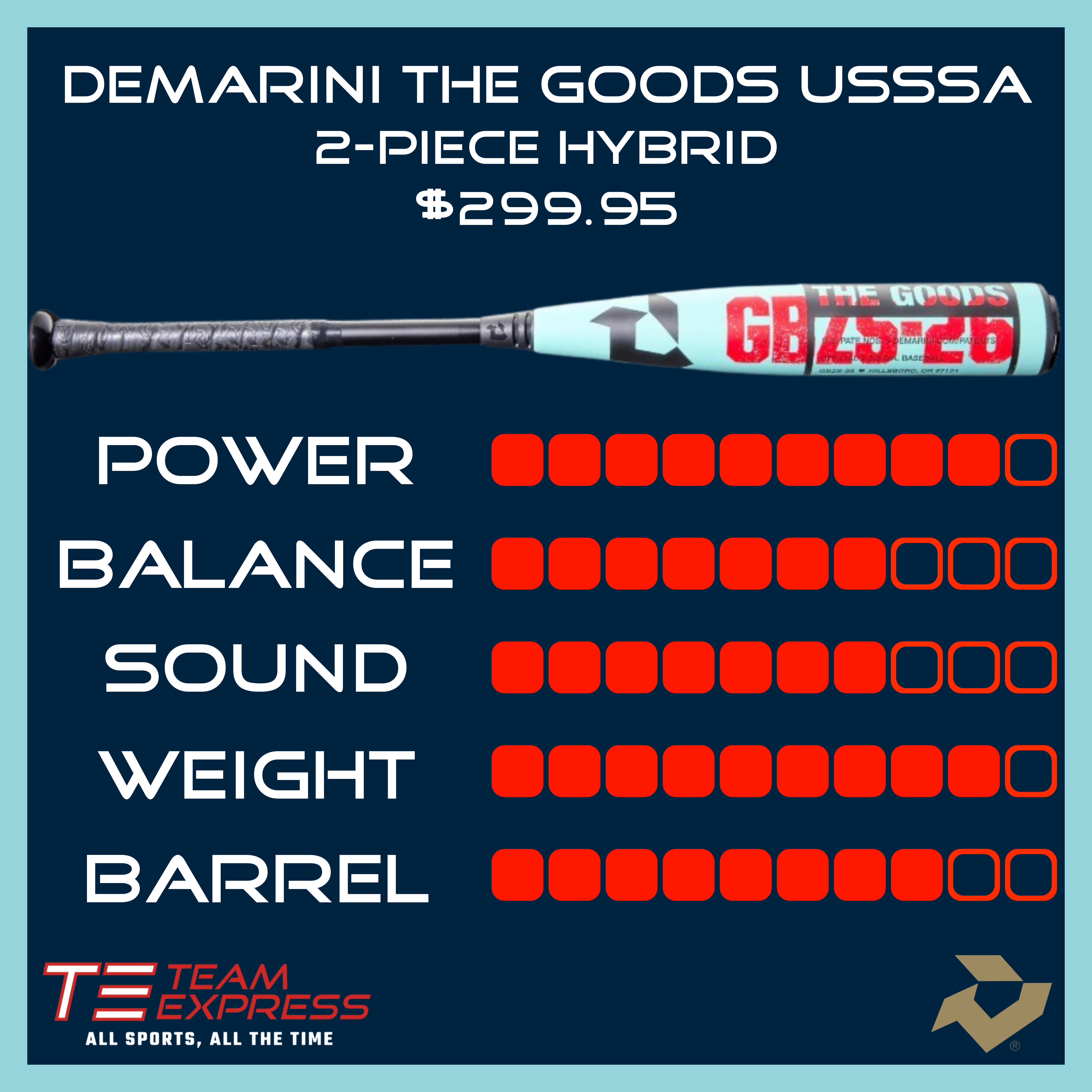 DeMarini 2026 The Goods USSSA Baseball Bat
