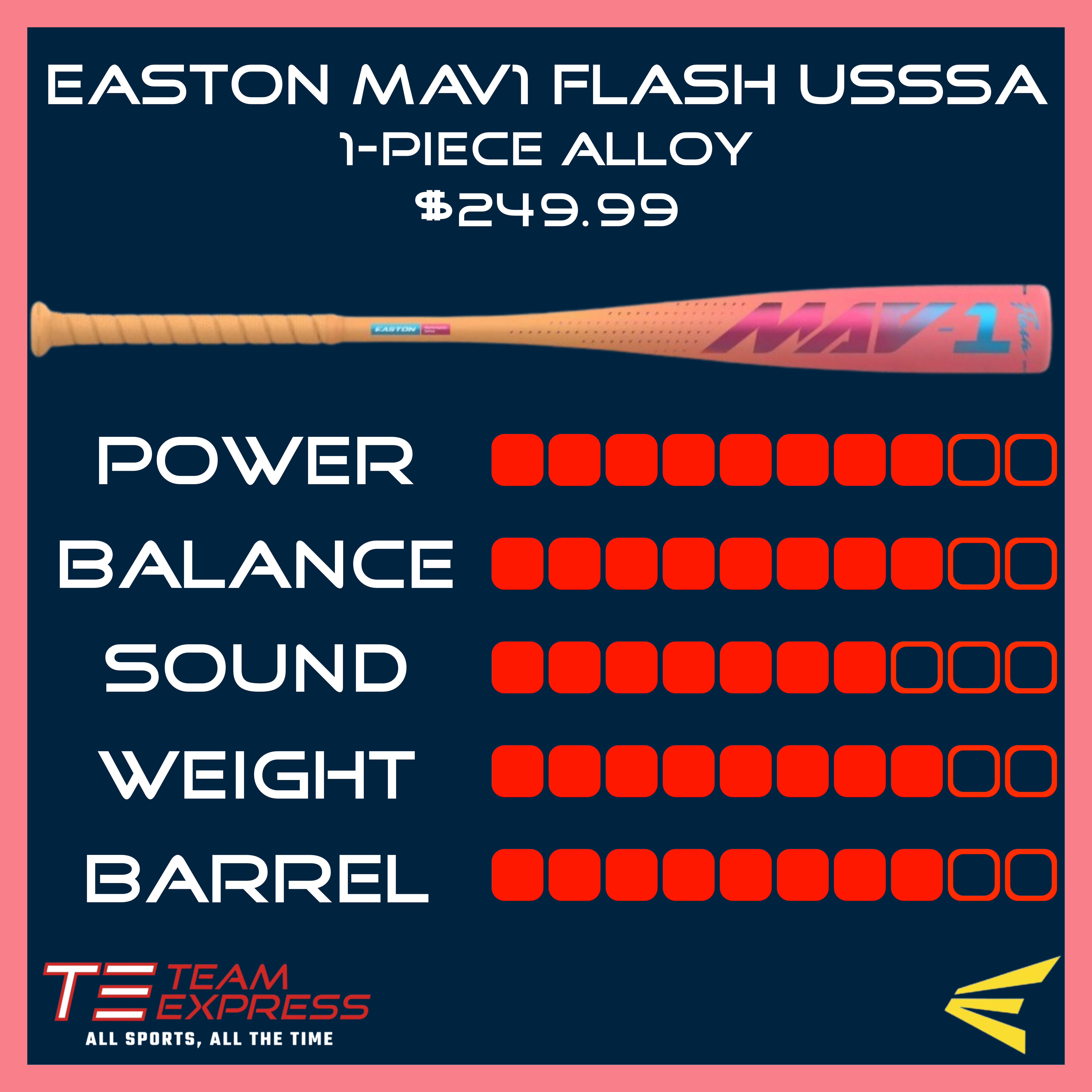Easton 2026 MAV1 Flash USSSA Baseball Bat