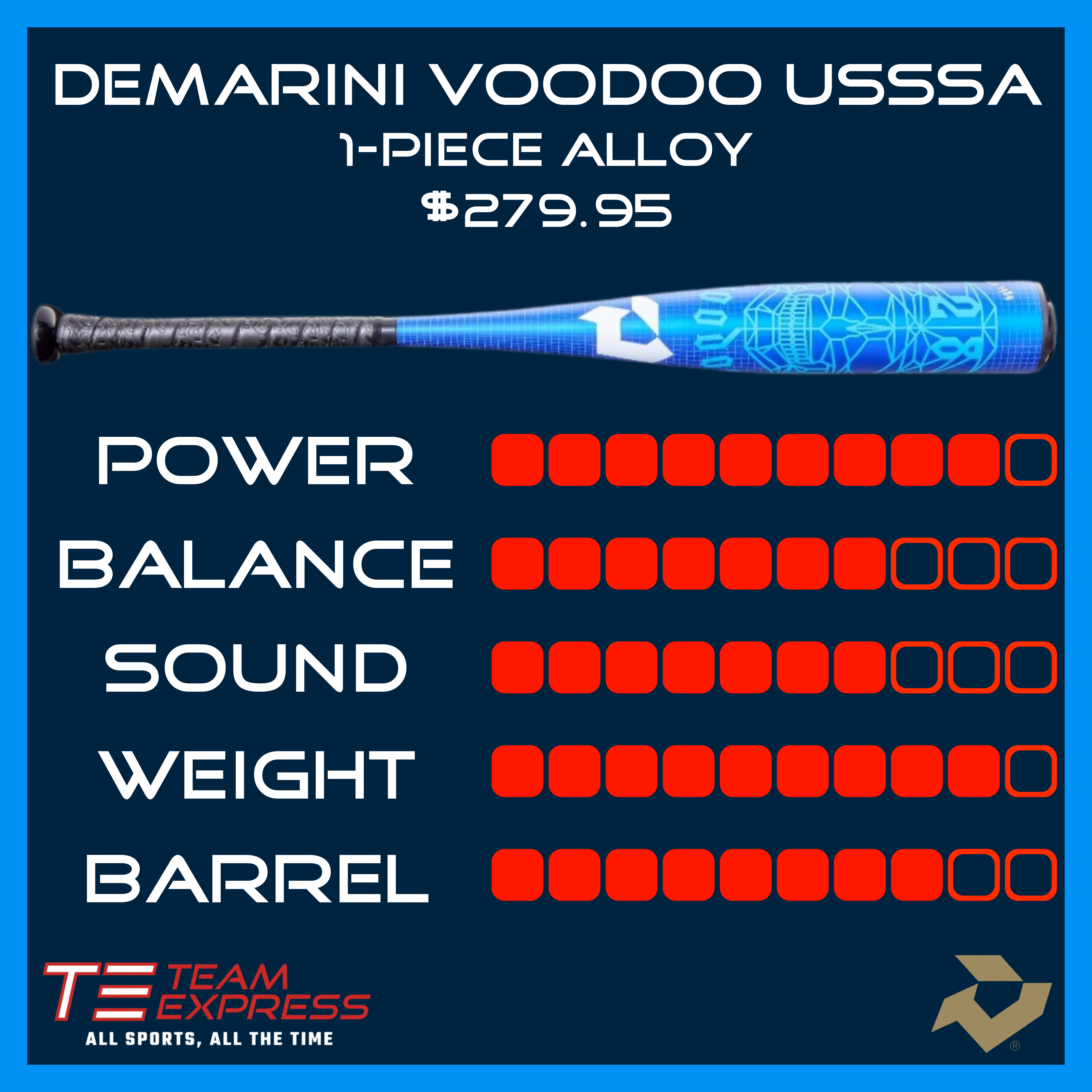 DeMarini 2026 Voodoo One USSSA Baseball Bat