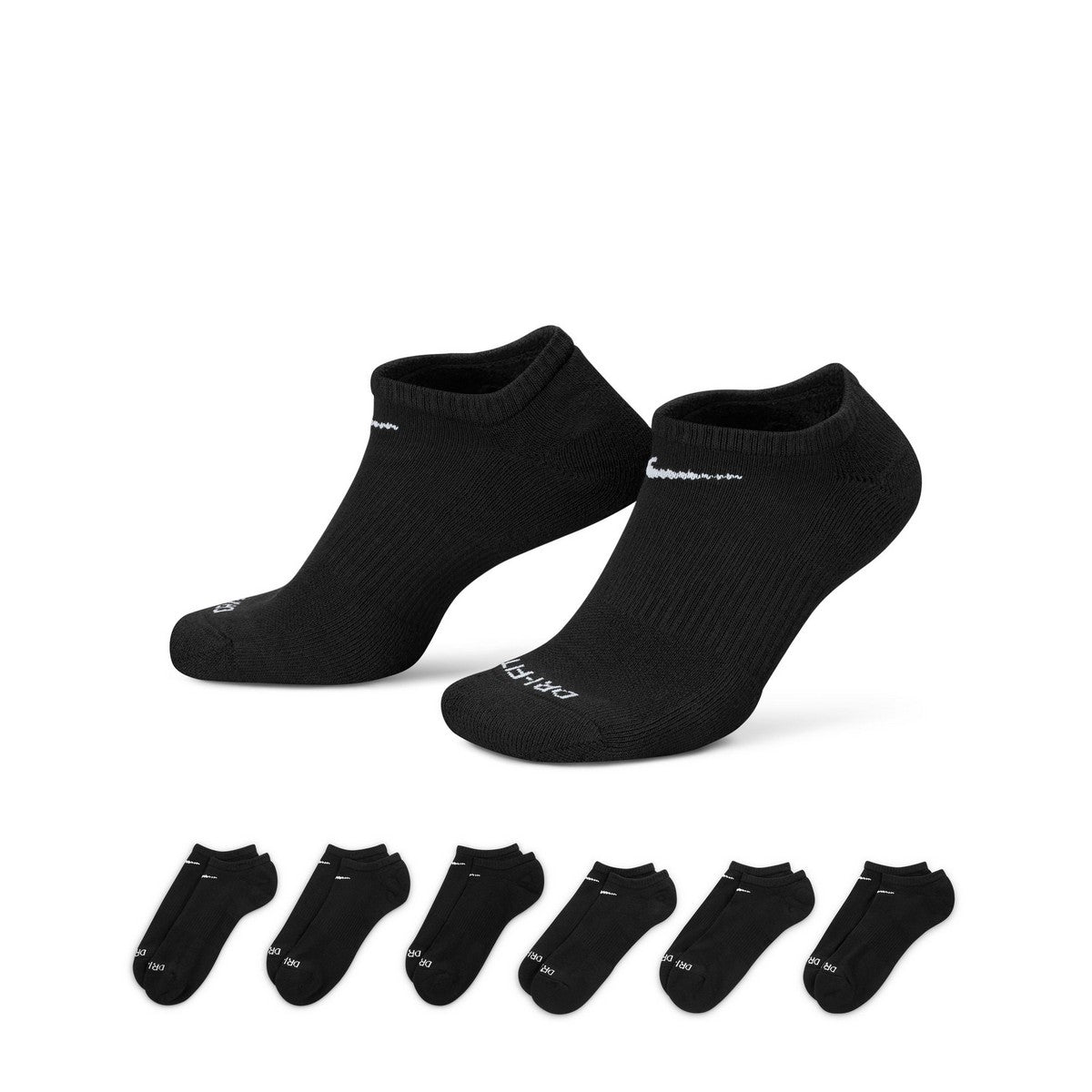 Nike Everyday Plus Cushioned No-Show Training Socks (6-Pack)