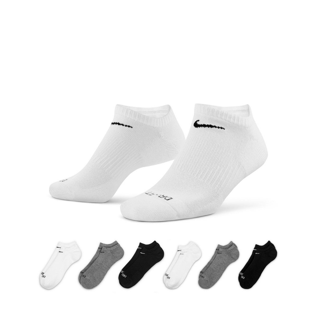 Nike Everyday Plus Cushioned No-Show Training Socks (6-Pack)
