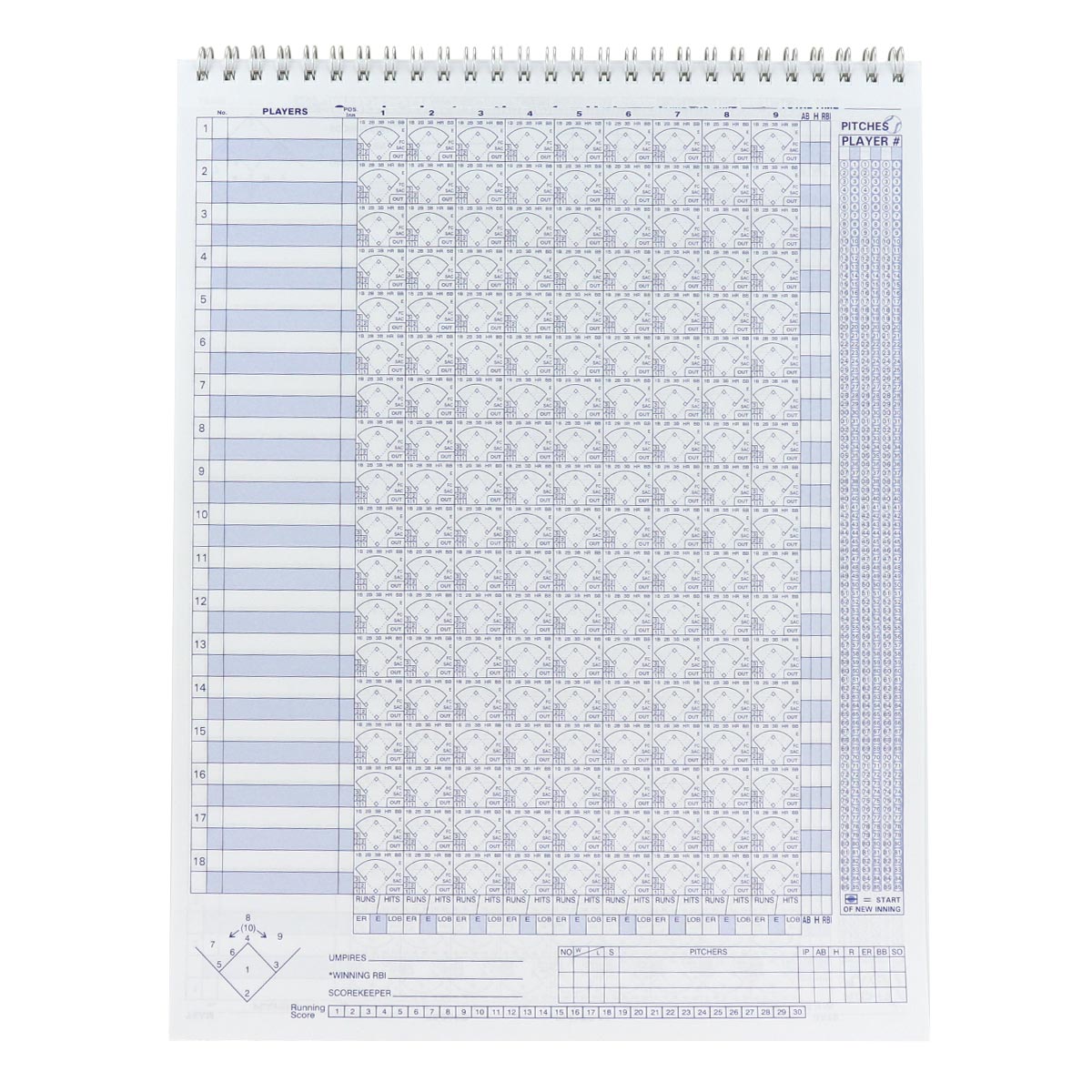 Team Express Custom 18 Player Baseball/Softball 25 Game Scorebooks