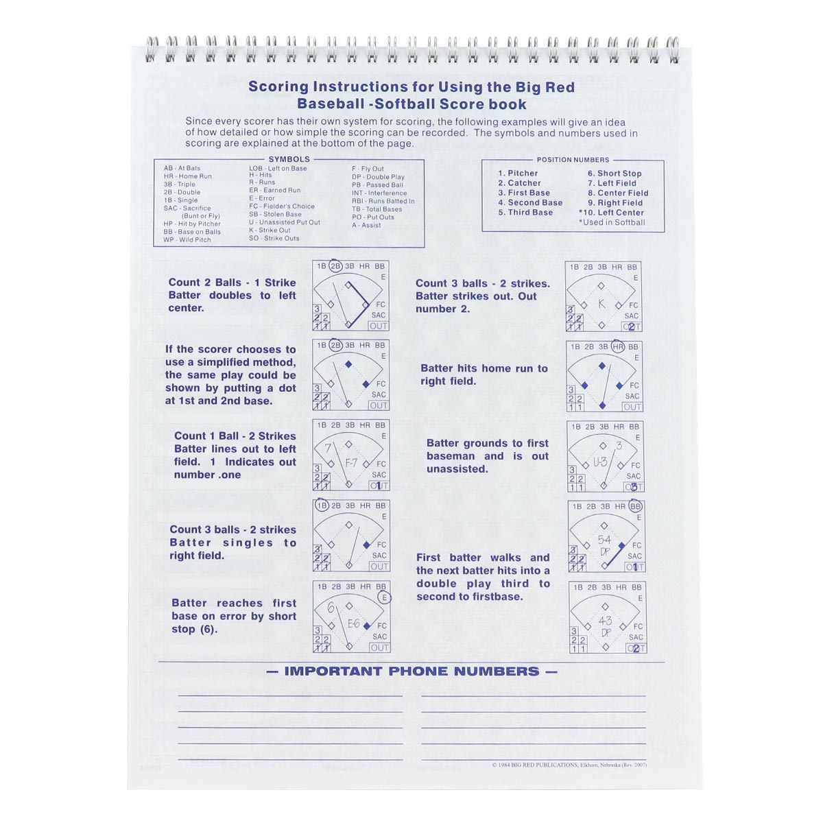 Team Express Custom 18 Player Baseball/Softball 25 Game Scorebooks