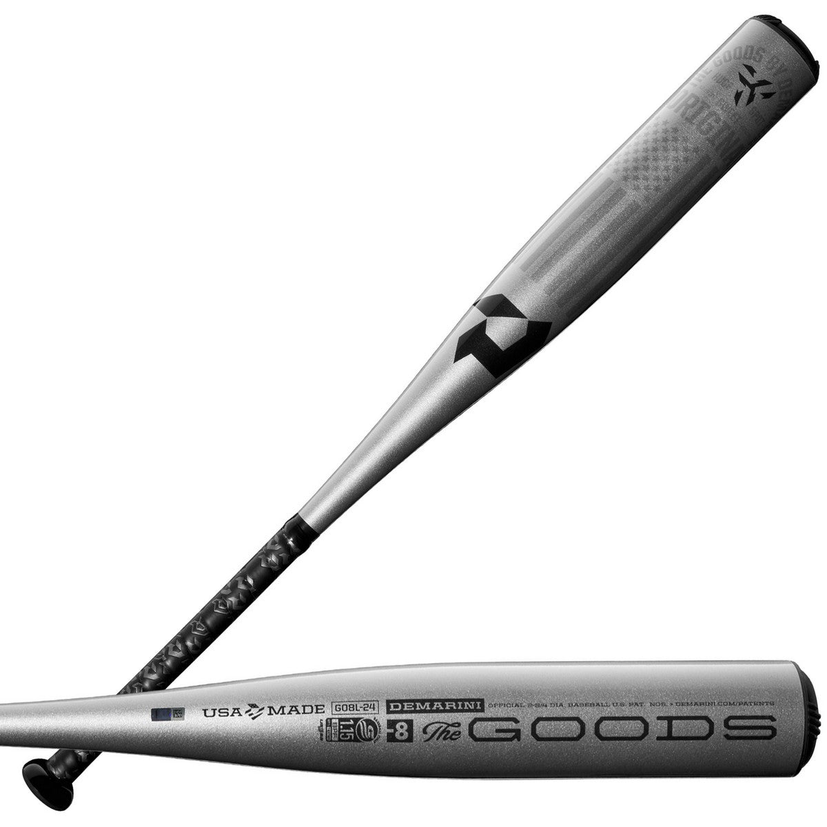 DeMarini 2024 The Goods One Piece 2 3/4" Barrel -8 Baseball USSSA Bat